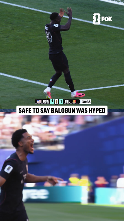 Balogun hypes up the crowd in Seattle after this USMNT goal
