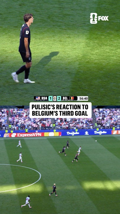 Pulisic reacts to Belgium finding the back of the net again