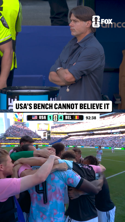 USA's reaction to Belgium's fourth of the night