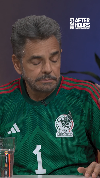Eugenio Derbez is handling Mexico's loss to England like any of us would...not well.
