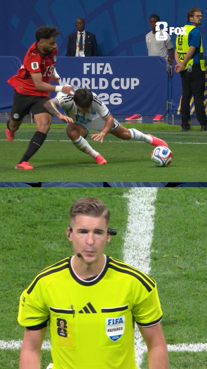 After VAR review, Egypt's goal is disallowed due to a foul in the offensive build up