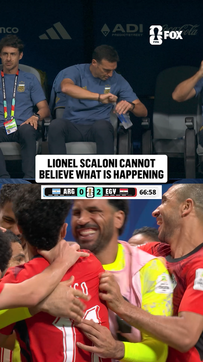 Lionel Scaloni heads straight to the bench after Argentina goes down two
