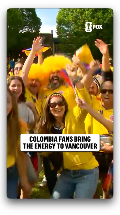 The sea of yellow has made its way to Vancouver ahead of Colombia's showdown with Switzerland in the Round of 16 🇨🇴