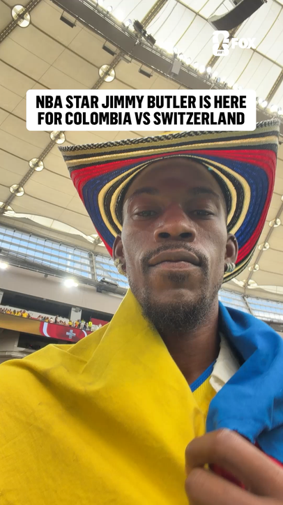 NBA star Jimmy Butler is in Vancouver supporting Colombia as they take on Switzerland in the Round of 16 🇨🇴