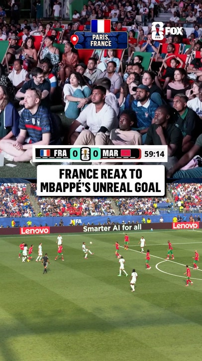 A golazo from Mbappé to bring these French fans to their feet 🇫🇷
