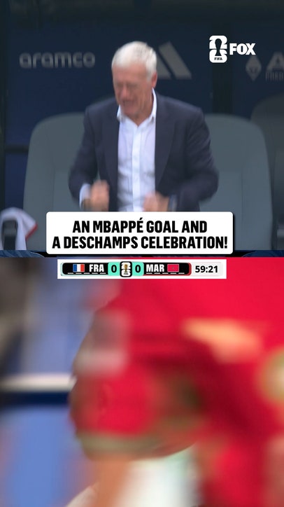 Deschamps was HYPE after Mbappé put France in front ‼️