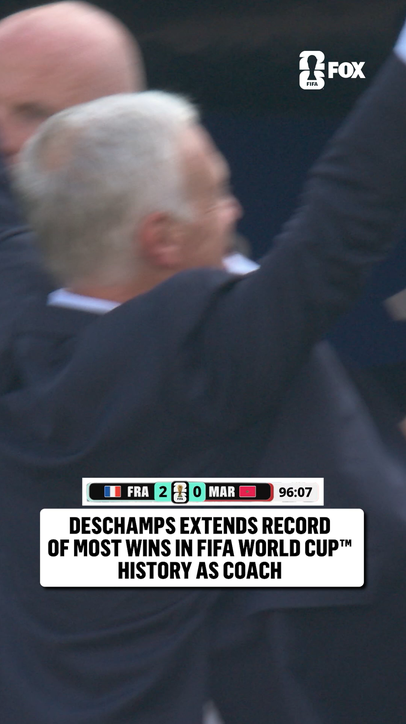 All smiles from Didier Deschamps after his 20th win as manager in the FIFA World Cup 🇫🇷