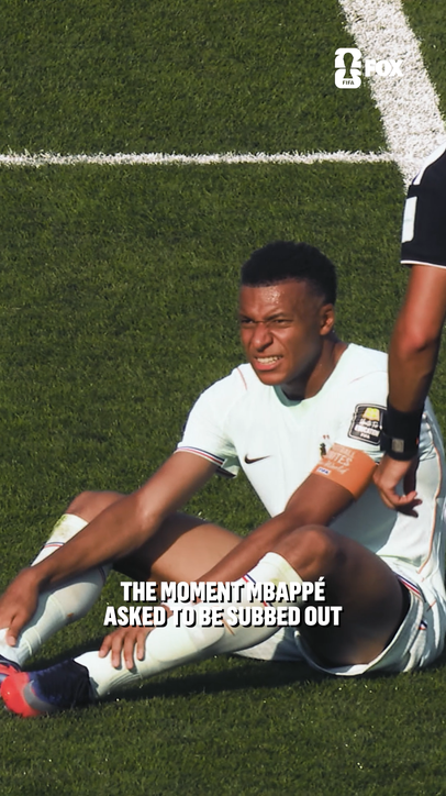 Mbappé asked to come off against Morocco and was later seen with ice on his ankle.