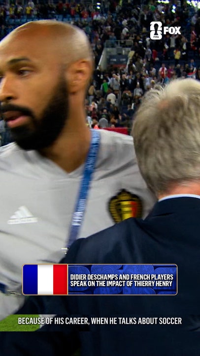 Thierry Henry reacted to messages from members of the French national team, including Didier Deschamps, prior to France’s win over Morocco
