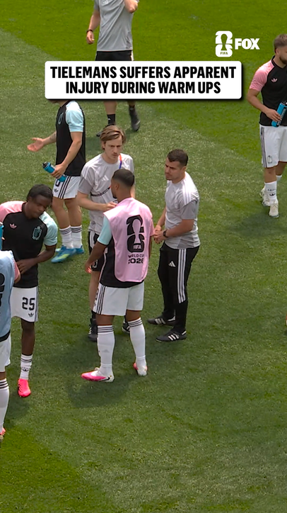 A look at the moment pregame Youri Tielemans appeared to get injured