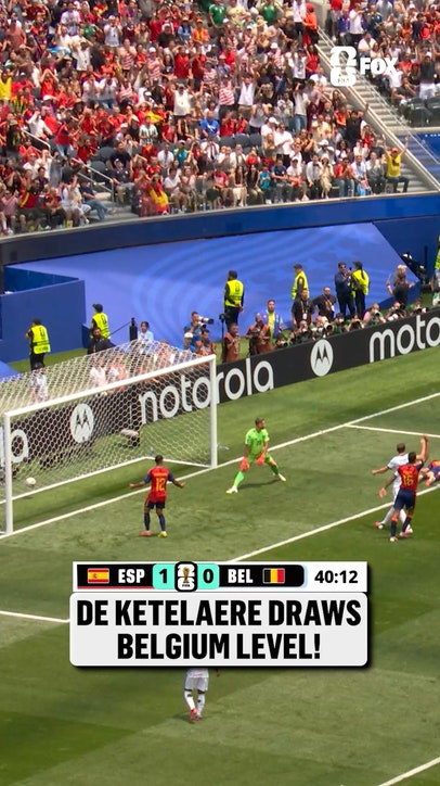 Charles De Ketelaere scores and Belgium draws level with Spain in Los Angeles 🇧🇪