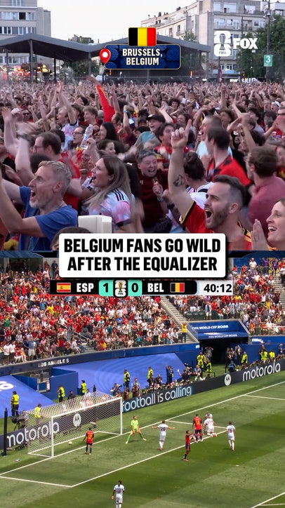 Scenes in Brussels as De Ketelaere draws Belgium level 🇧🇪