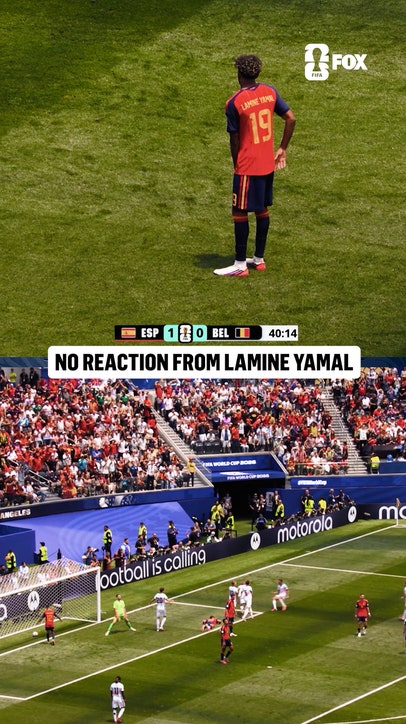 Lamine Yamal looks on as Belgium finds the equalizer against Spain