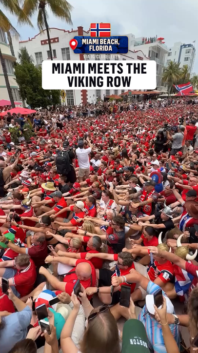 Miami Beach just got a taste of Norway’s matchday tradition 🇳🇴👏