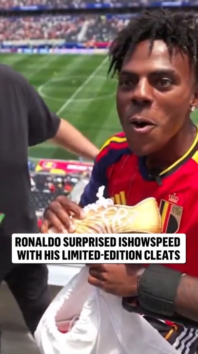 Cristiano Ronaldo gifted @ishowspeedsui the only other pair of these golden boots
