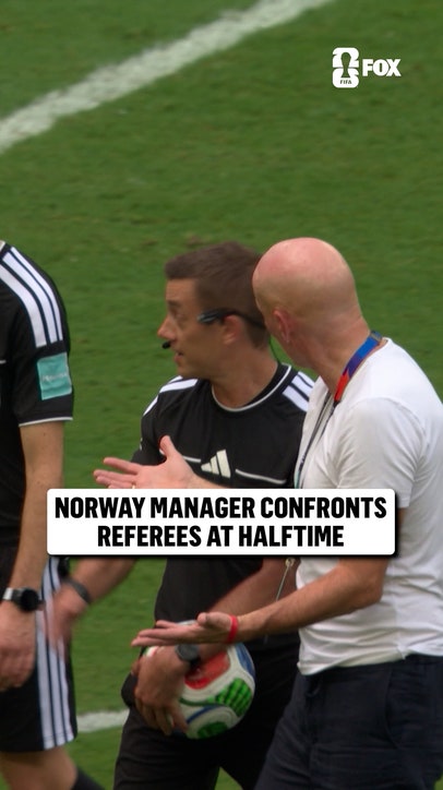 Ståle Solbakken had a word with the refs after the first half