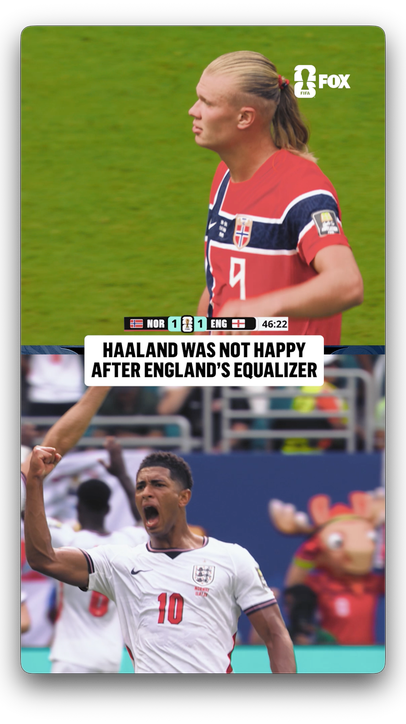 Haaland's reaction to England's equalizer says it all