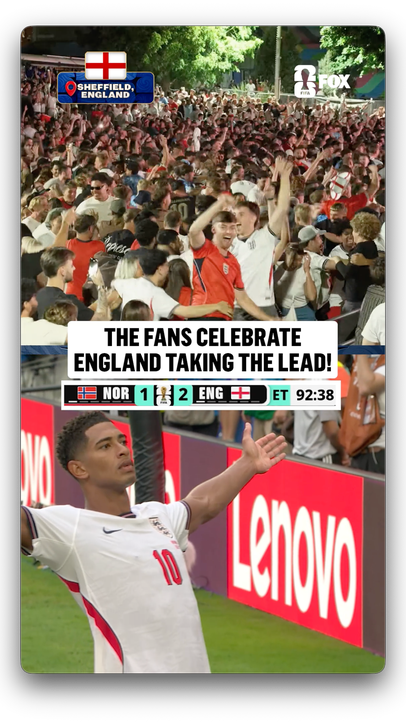 England fans were loving this goal from Jude Bellingham in extra time