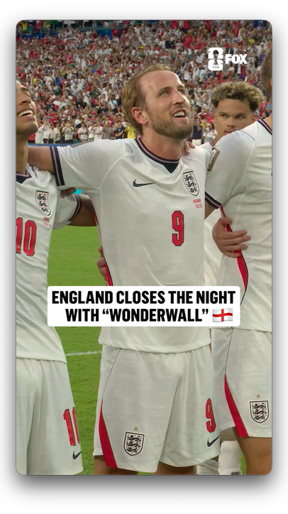 All the feels after England’s win as Oasis’s ‘Wonderwall’ plays 🏴󠁧󠁢󠁥󠁮󠁧󠁿