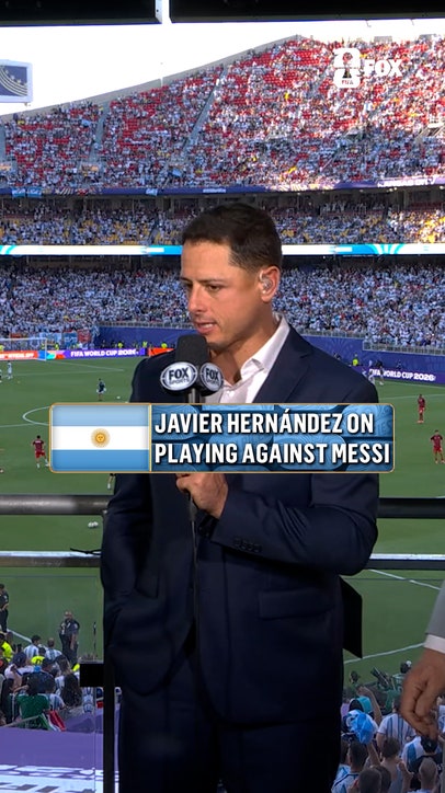 Javier Hernández has experience on the difficulty of playing against Lionel Messi