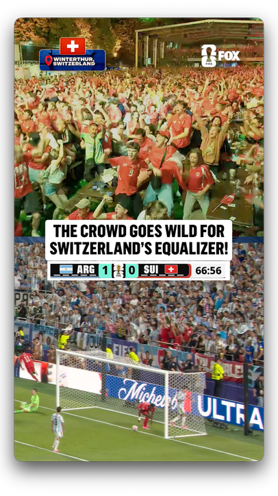 Scenes in Winterthur as Switzerland EQUALIZES against the defending champions Argentina