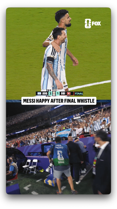 All smiles from Messi after an Extra Time win in Kansas City