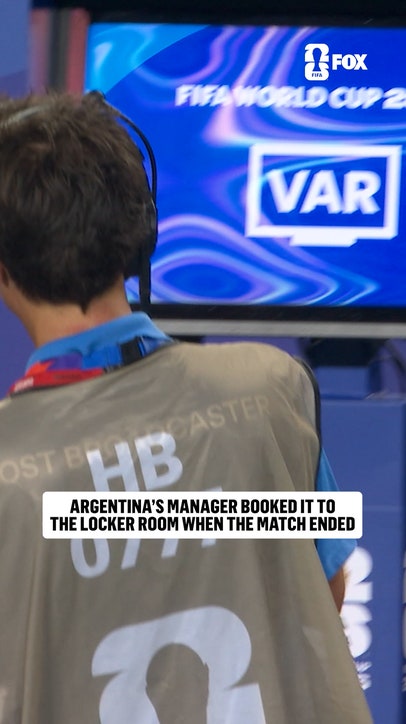 Lionel Scaloni wasted no time getting off the pitch after the big win