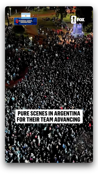 The fans back home in Argentina were going wild seeing their side advance to the Semifinals