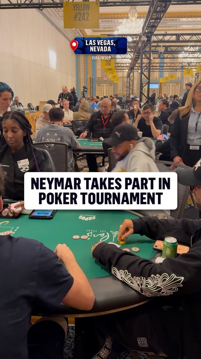 Neymar takes a seat at the poker table