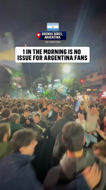 The party is on in Argentina no matter the time