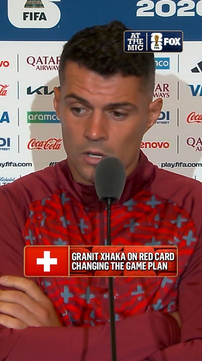 Switzerland captain Granit Xhaka spoke about how the red card decision changed the game