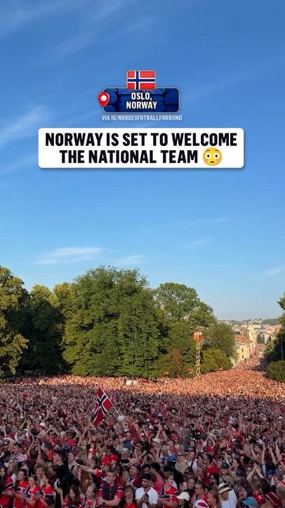 The crowd for Norway's welcome home has SHOWED OUT 