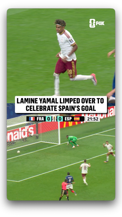 Lamine Yamal still appeared to be in pain after drawing the penalty for Spain