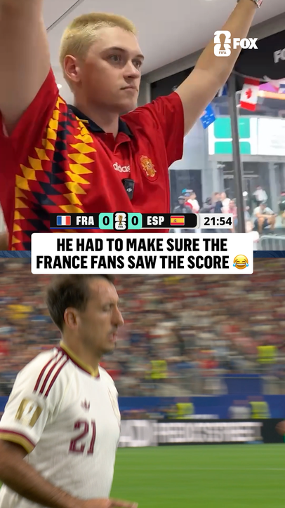 @austinfrankln had to make sure the French fans saw Spain's opener 😂
