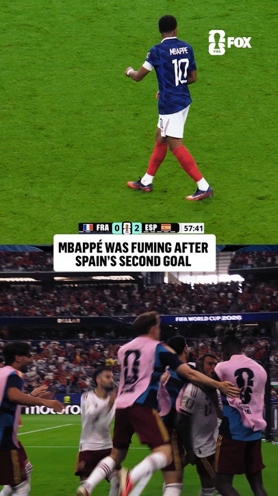 Mbappé couldn't believe his eyes after Spain's second goal 