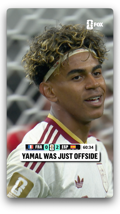 A beautiful finish from Lamine Yamal but the flag is up for offside