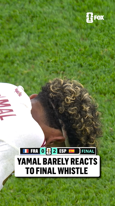 Lamine Yamal showed little reaction to the final whistle as he heads to his first FIFA World Cup Final
