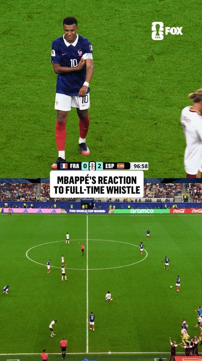 Kylian Mbappé looks on as France falls to Spain in the Semifinals