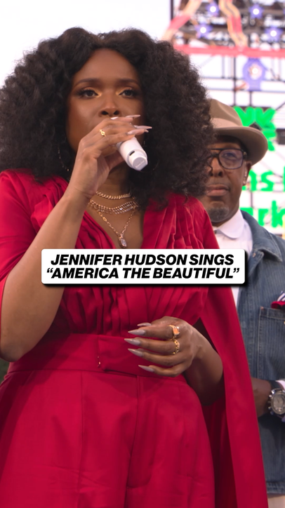Jennifer Hudson performs 'America The Beautiful' ahead of the All-Star Game in Philadelphia