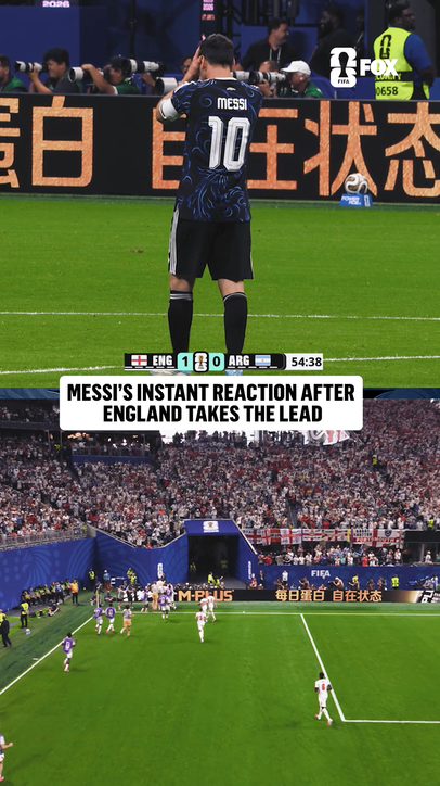 Messi looks on as Argentina concedes first in the Semifinals against England