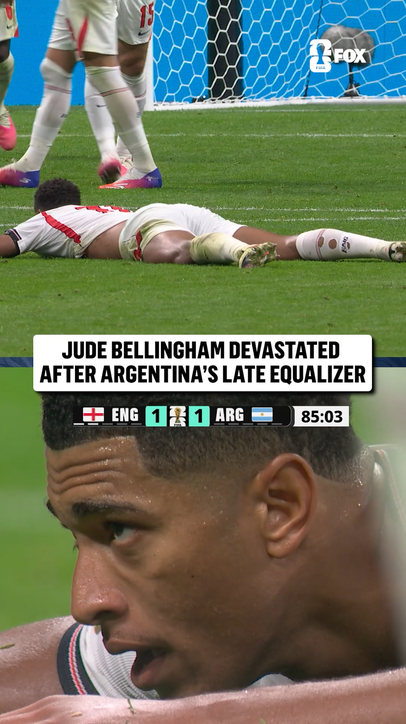 Jude Bellingham came within inches of blocking Enzo Fernández's shot before it found the back of the net for Argentina's equalizer