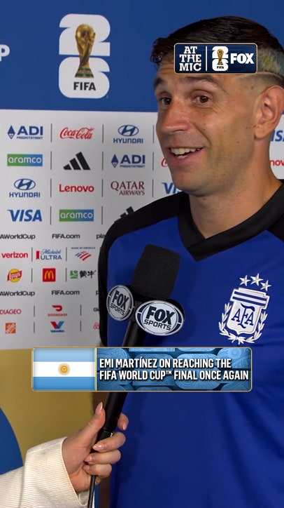 Emi Martínez caught up with Katie Shanahan after his team advanced to the FIFA World Cup Final for the second consecutive tournament