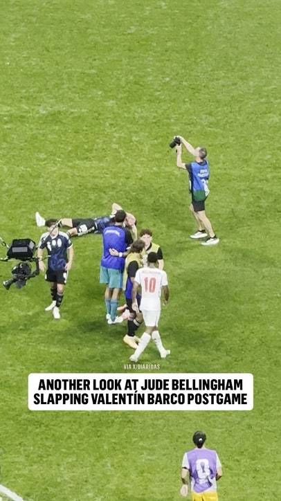 A look at the moment after Argentina's Semifinal win between Jude Bellingham and Valentín Barco