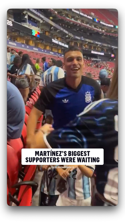 After sending Argentina to another FIFA World Cup Final, Lautaro Martínez celebrated the moment with his wife and kids 🥺(Via IG/agus.gandolfo)