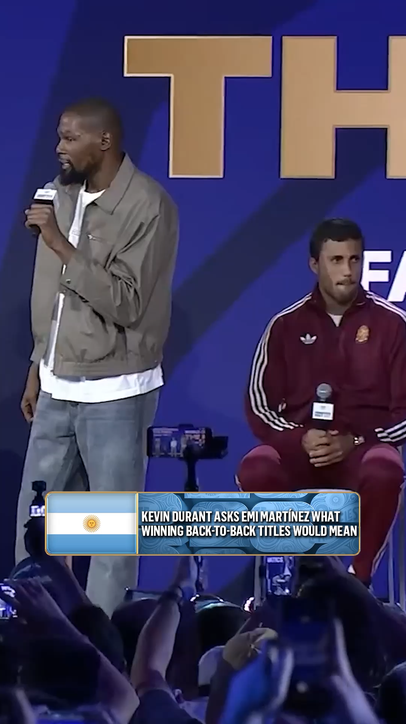 NBA superstar Kevin Durant asked Argentina goalkeeper Emi Martínez what Sunday's Final means to him 🇦🇷