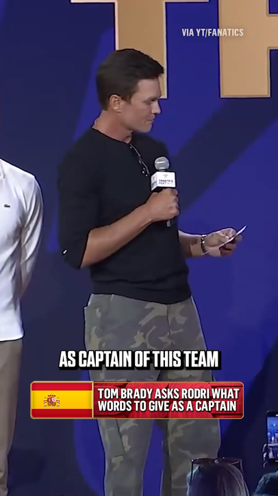 Rodri speaks with Tom Brady on the best words to give your team as the captain
