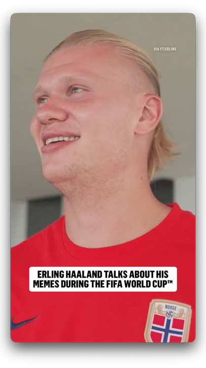 Erling Haaland weighs in on his memes that took over the summer 😂(via YT/Erling)