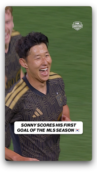 All smiles from Son Heung-min after scoring his first goal of the season for @LAFC 🇰🇷