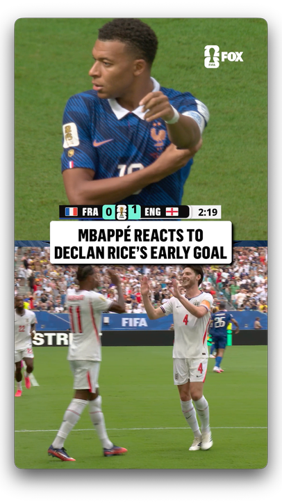 Mbappé looks on after England took the early lead in the Bronze Final