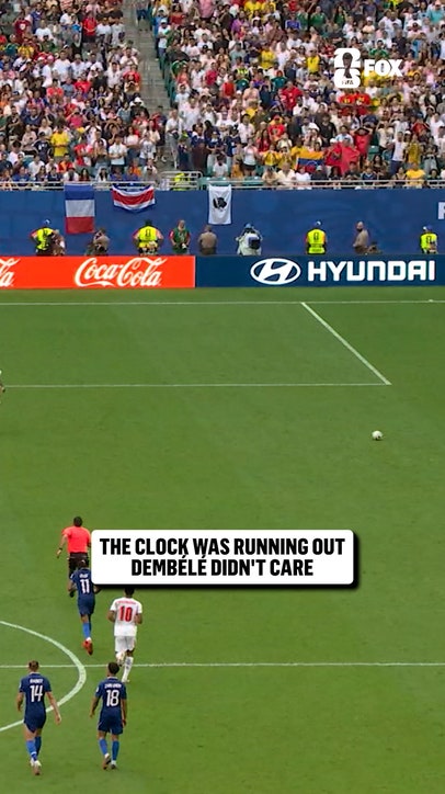 Ousmane Dembélé put away his 6th goal of the FIFA World Cup with this far post finish